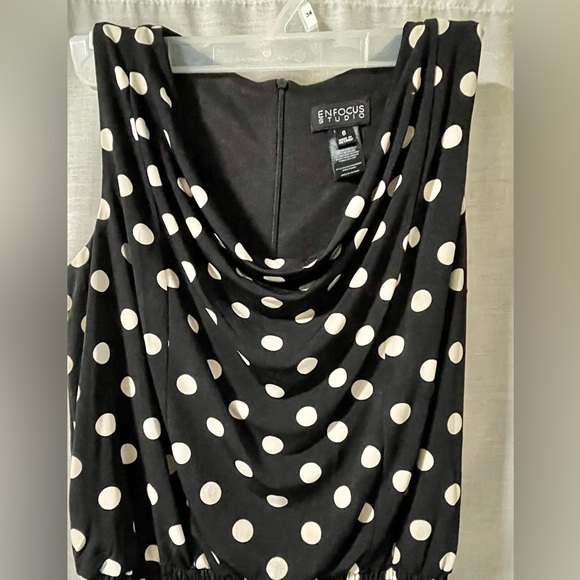 Enfocus Studio Jumpsuits Color: Black/white Size: 6R polyester/spandex - Picture 3 of 5